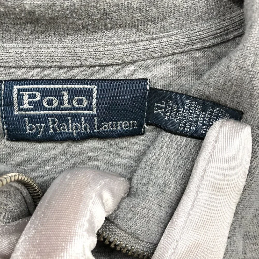 Polo‎ Ralph Lauren 1/4 Zip Pullover Sweatshirt Mens XL Gray Sweater Classic
